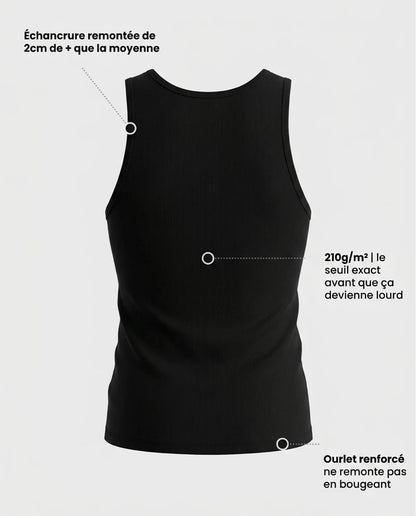 Stretch Fit Tank | Pack de 3 | 2x Noir / 1x Blanc