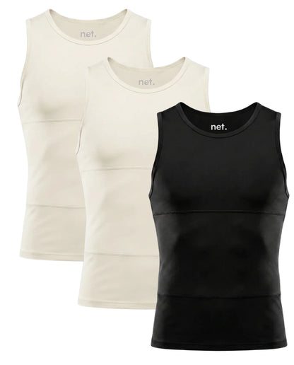 Le Débardeur | Pack de 3 | Blanc (x2) Noir (x1)