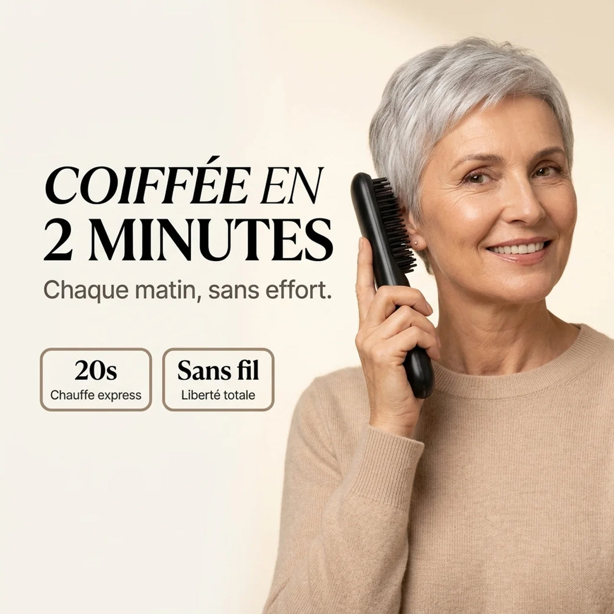 Aura - Brosse pour cheveux courts