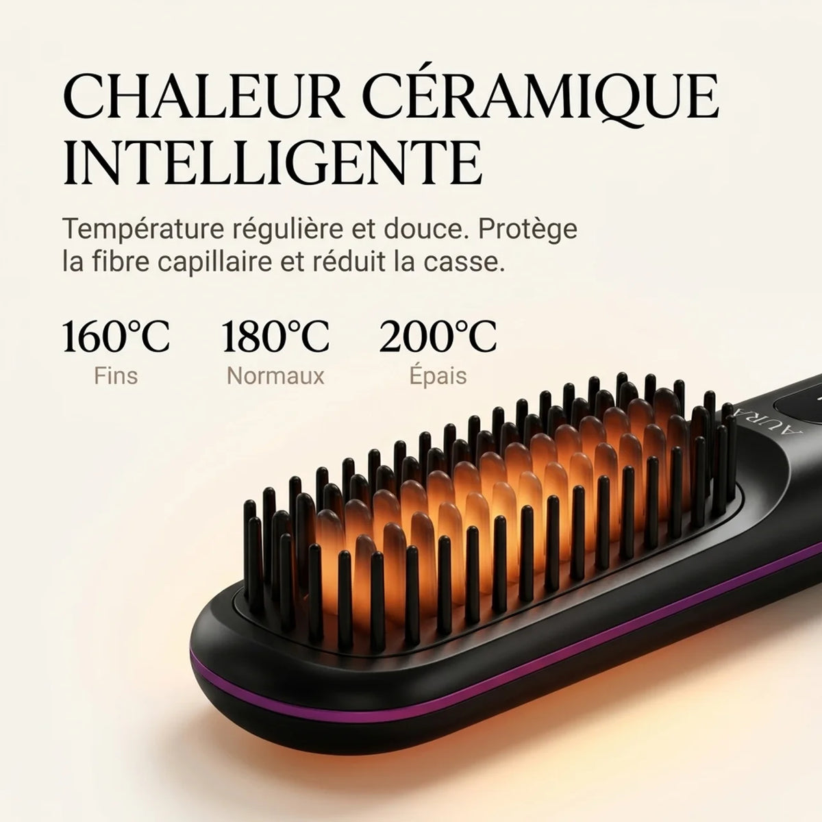 Aura - Brosse pour cheveux courts