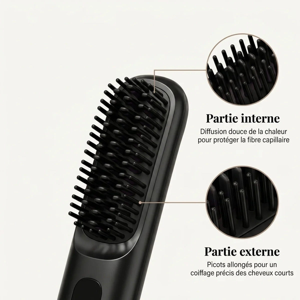 Aura - Brosse pour cheveux courts